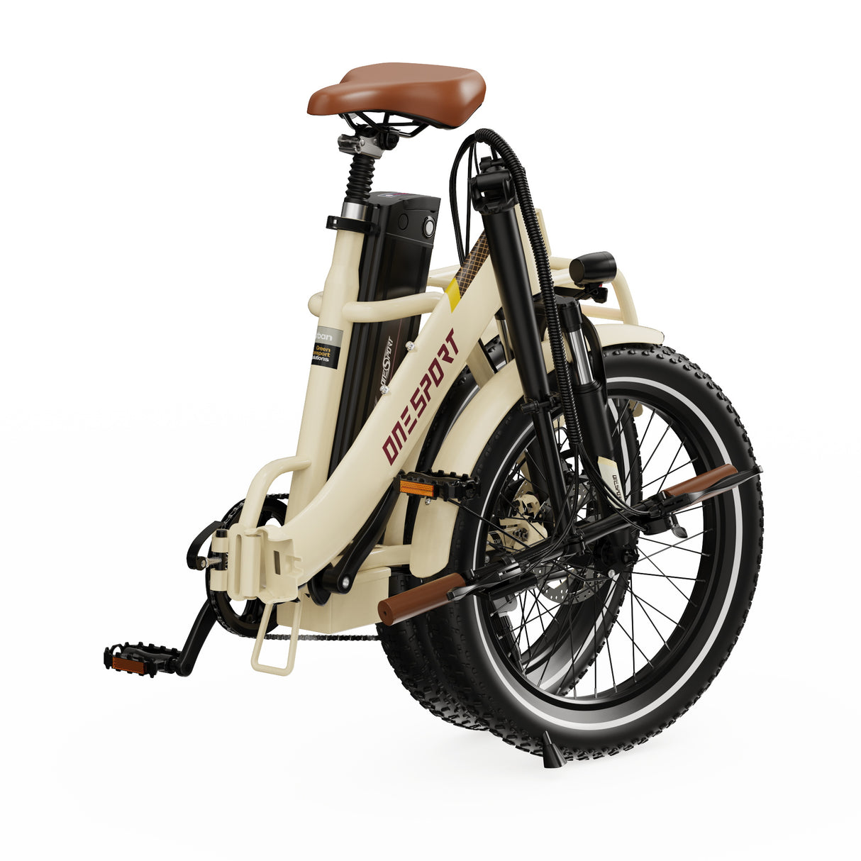 Vélo électrique pliant Onesport OT16-2 de 20 pouces, moteur 250 W, batterie 48 V 17 Ah, compatible avec l'application