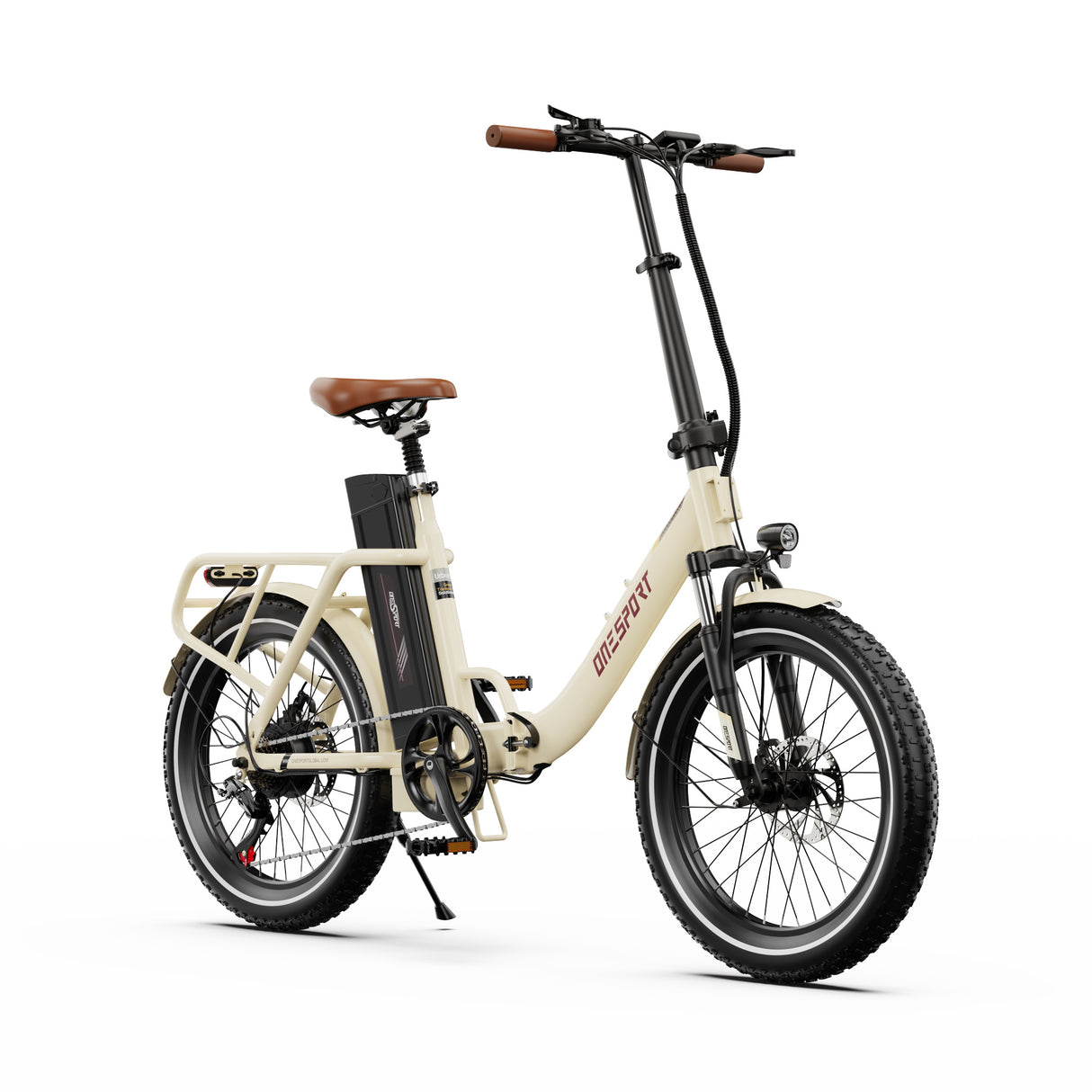 Vélo électrique pliant Onesport OT16-2 de 20 pouces, moteur 250 W, batterie 48 V 17 Ah, compatible avec l'application