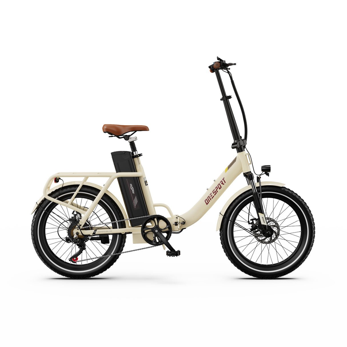 Vélo électrique pliant Onesport OT16-2 de 20 pouces, moteur 250 W, batterie 48 V 17 Ah, compatible avec l'application