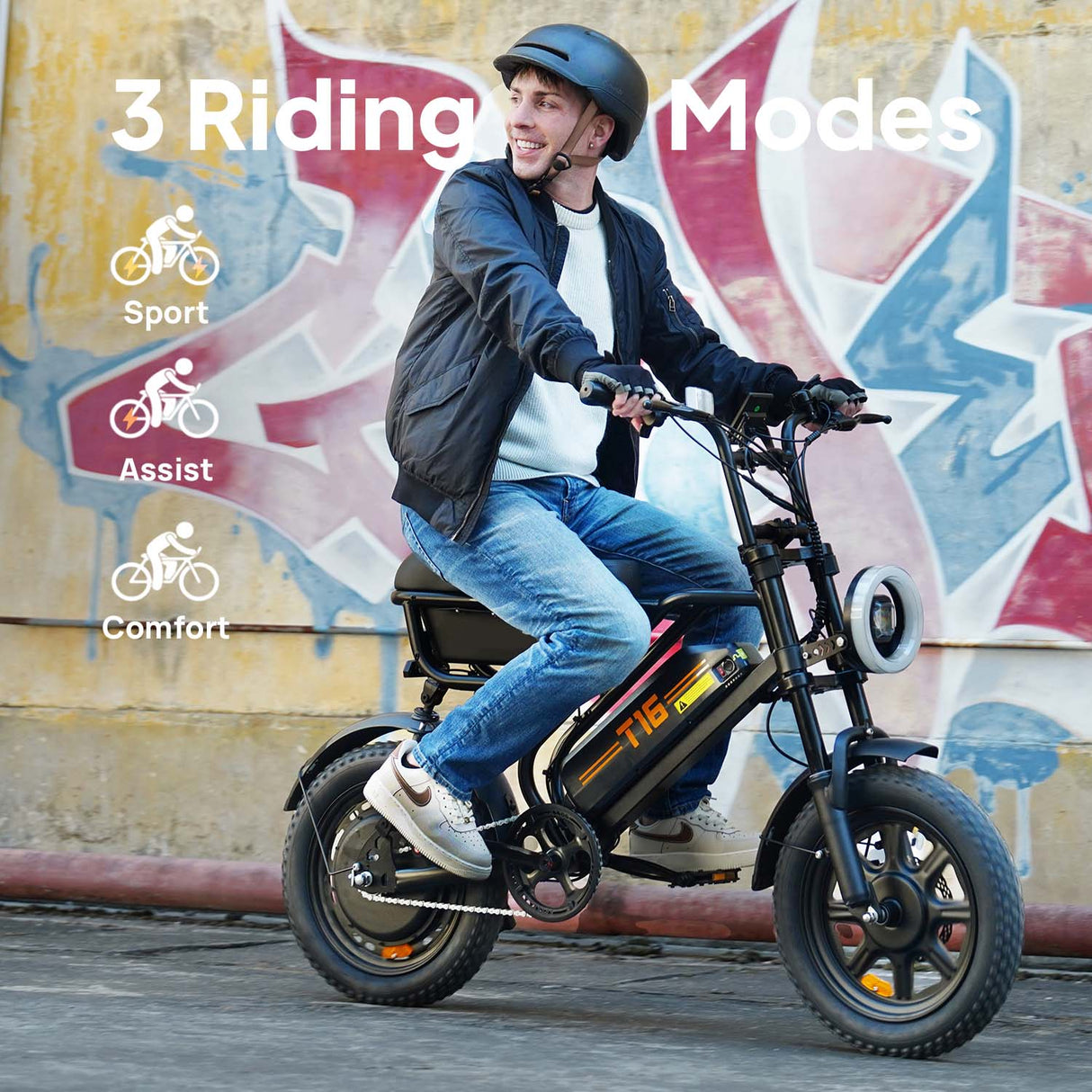 URLIFE T16 16" Off-Road E-Bike 250W Motor 48V 13Ah Battery