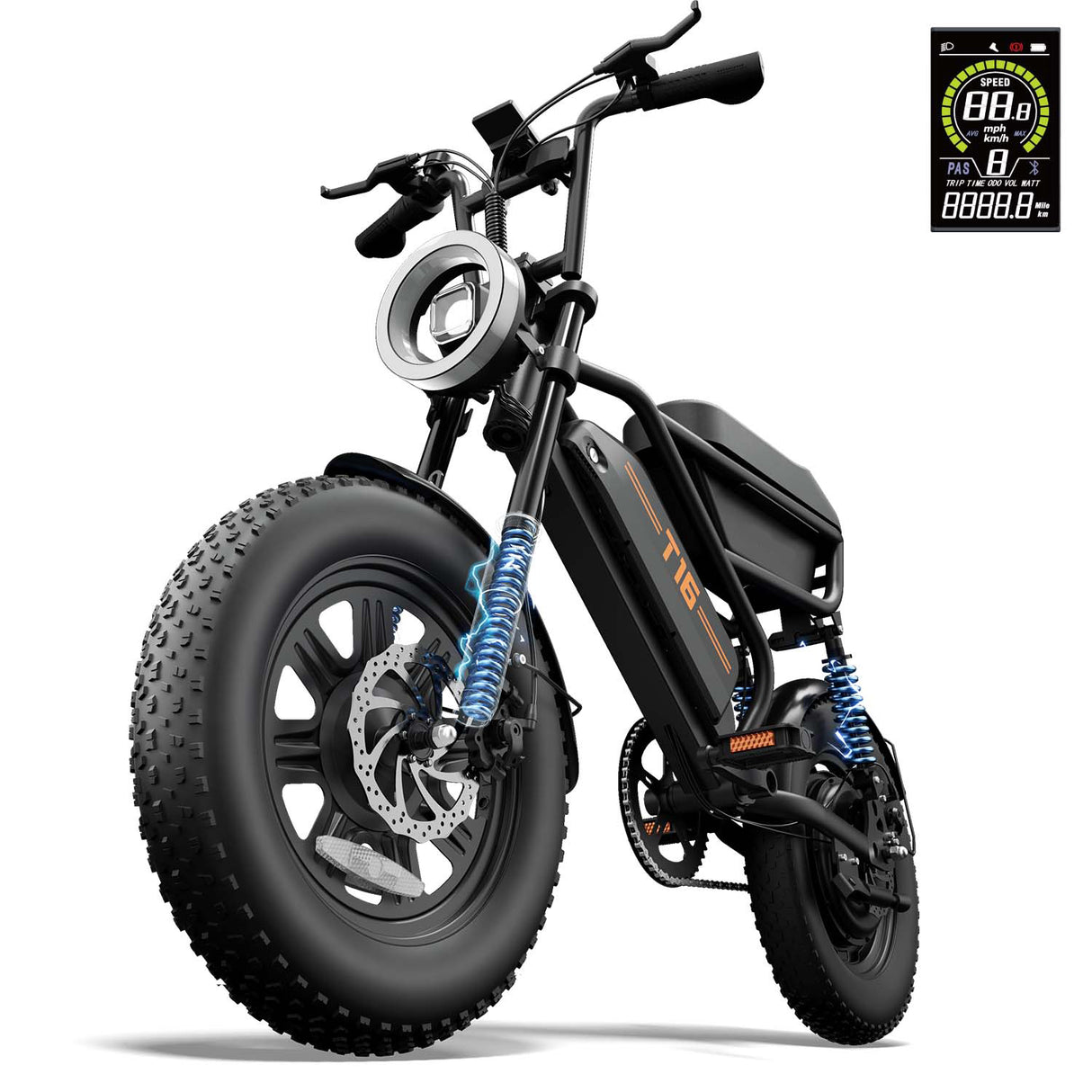 URLIFE T16 16" Off-Road E-Bike 250W Motor 48V 13Ah Battery