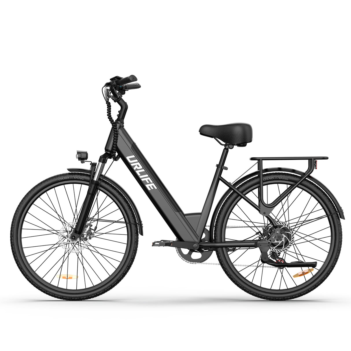 URLIFE E26 26" Step Through Electric Bike 250W Peak Motor 36V 13Ah Battery