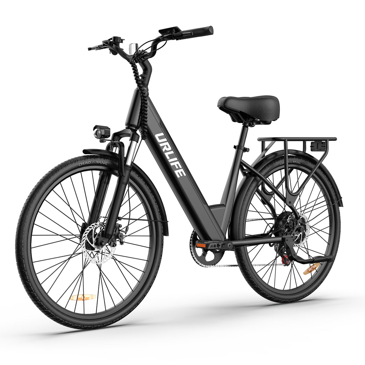 URLIFE E26 26" Step Through Electric Bike 250W Peak Motor 36V 13Ah Battery