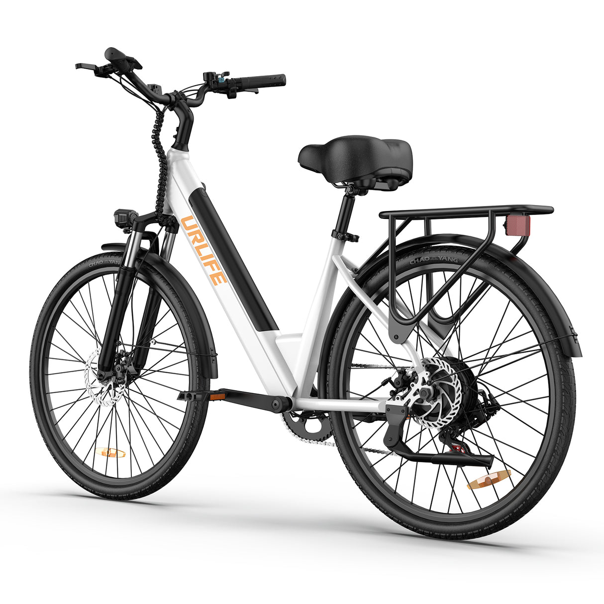 URLIFE E26 26" Step Through Electric Bike 250W Peak Motor 36V 13Ah Battery