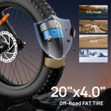 URLIFE T2 20" Electric Dirt Bike 250W Motor 48V 15.6Ah Battery
