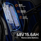 URLIFE T2 20" Electric Dirt Bike 250W Motor 48V 15.6Ah Battery