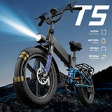 URLIFE T5 20“ Folding Electric Bike 1500W Peak Motor 48V 13Ah Battery