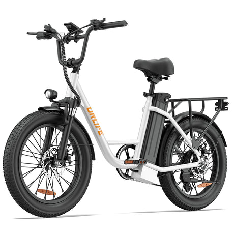 URLIFE E20 20" Step Through Electric Bike 250W Motor 48V 13Ah Battery