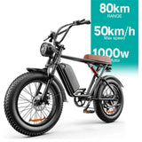 EMOKO C91 20" Fat Tire Electric All-Terrain Bike 1000w Motor 48V 20Ah Battery