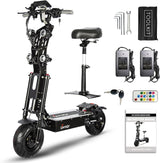 TOURSOR X13 60V 13" Folding Electric Scooter with Seat 4000W*2 Dual Motors 60V 50Ah Battery