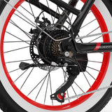 OneSport OT16-2 folding commuter ebike rear disc brake